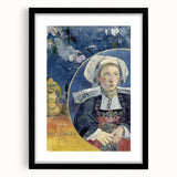 Modern Wall Art - Captivating Portrait with Elegant Floral Details