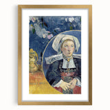 Modern Wall Art - Captivating Portrait with Elegant Floral Details