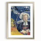 Modern Wall Art - Captivating Portrait with Elegant Floral Details