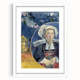 Modern Wall Art - Captivating Portrait with Elegant Floral Details