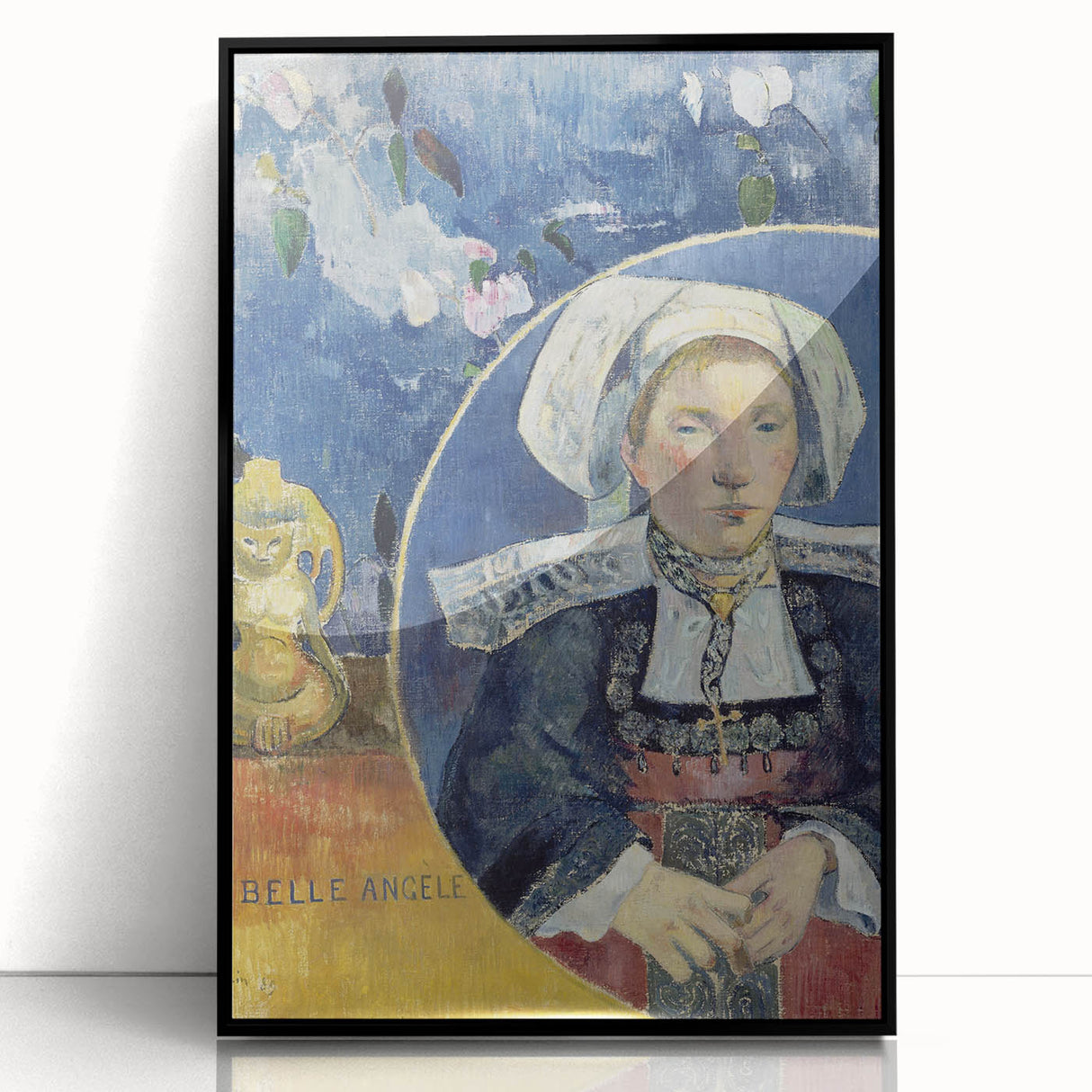 Modern Wall Art - Captivating Portrait with Elegant Floral Details