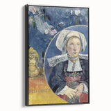 Modern Wall Art - Captivating Portrait with Elegant Floral Details