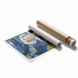 Modern Wall Art - Captivating Portrait with Elegant Floral Details