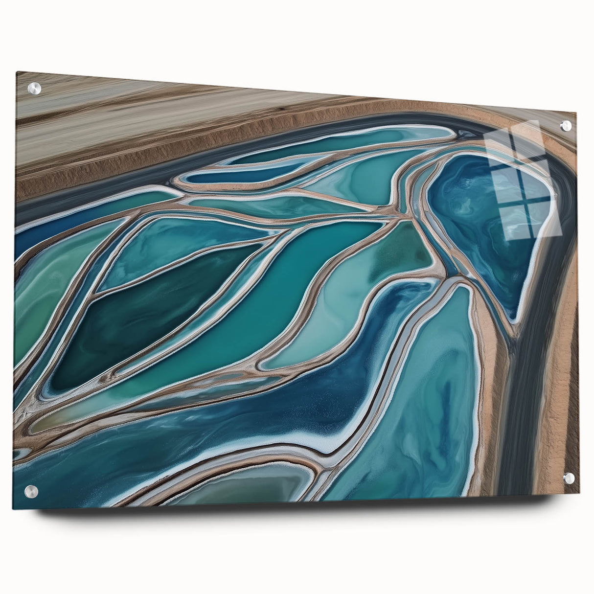 Aerial Water Patterns – Dynamic Abstract Landscape Motion Wall Art