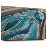 Aerial Water Patterns – Dynamic Abstract Landscape Motion Wall Art
