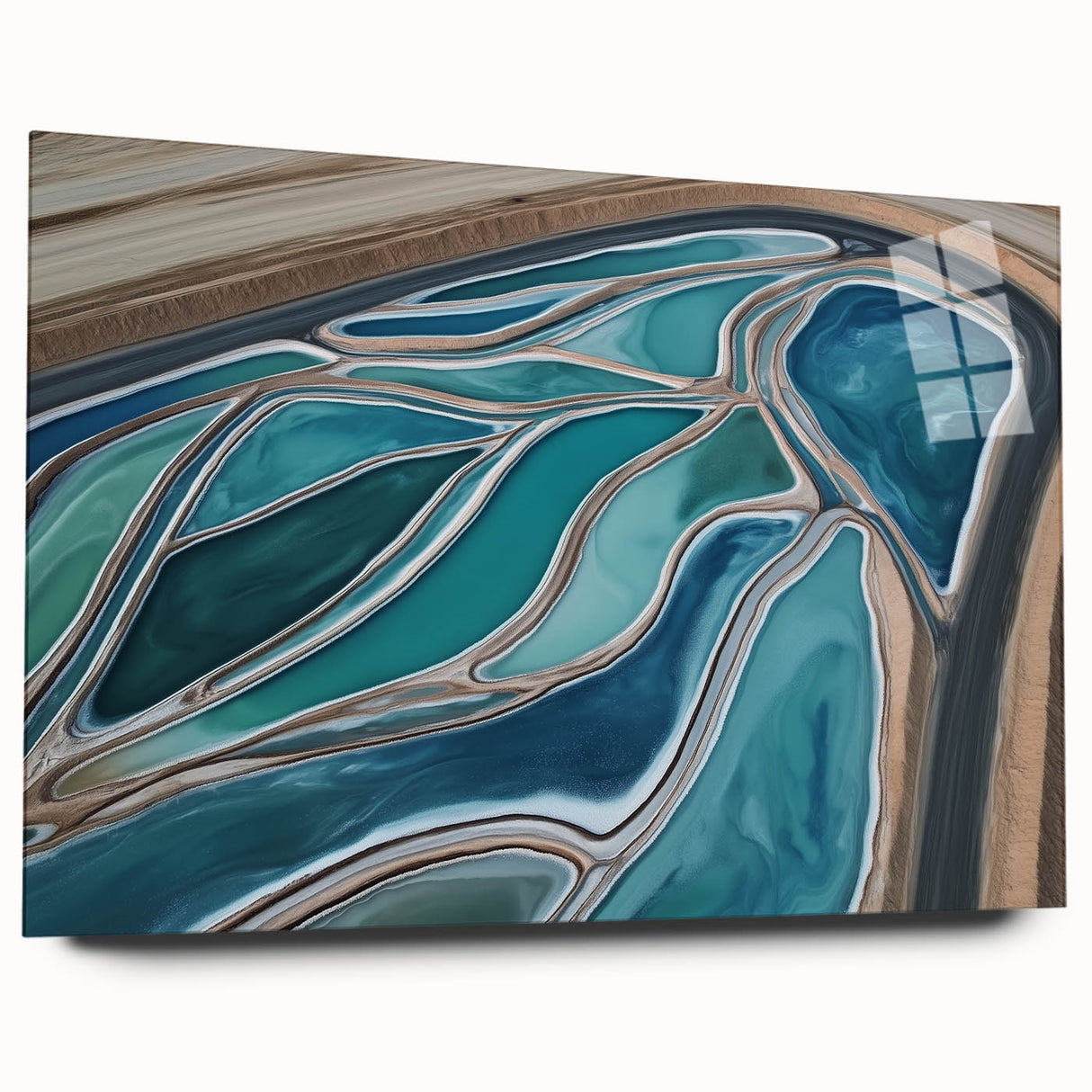 Aerial Water Patterns – Dynamic Abstract Landscape Motion Wall Art