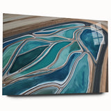 Aerial Water Patterns – Dynamic Abstract Landscape Motion Wall Art