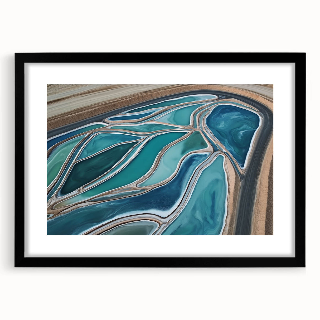 Aerial Water Patterns – Dynamic Abstract Landscape Motion Wall Art