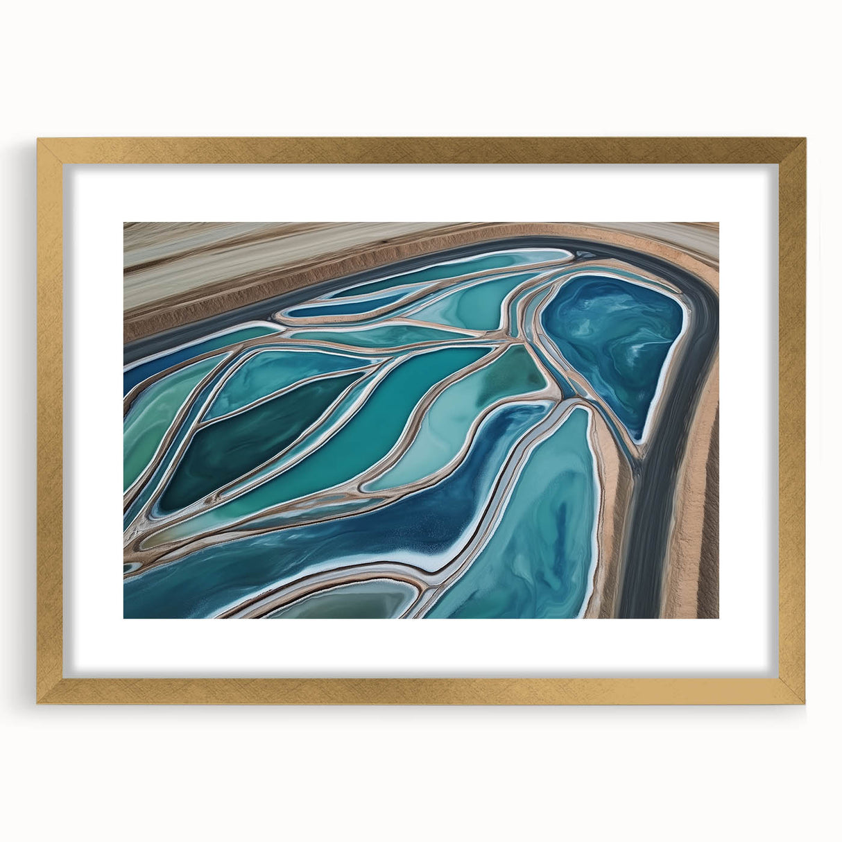Aerial Water Patterns – Dynamic Abstract Landscape Motion Wall Art
