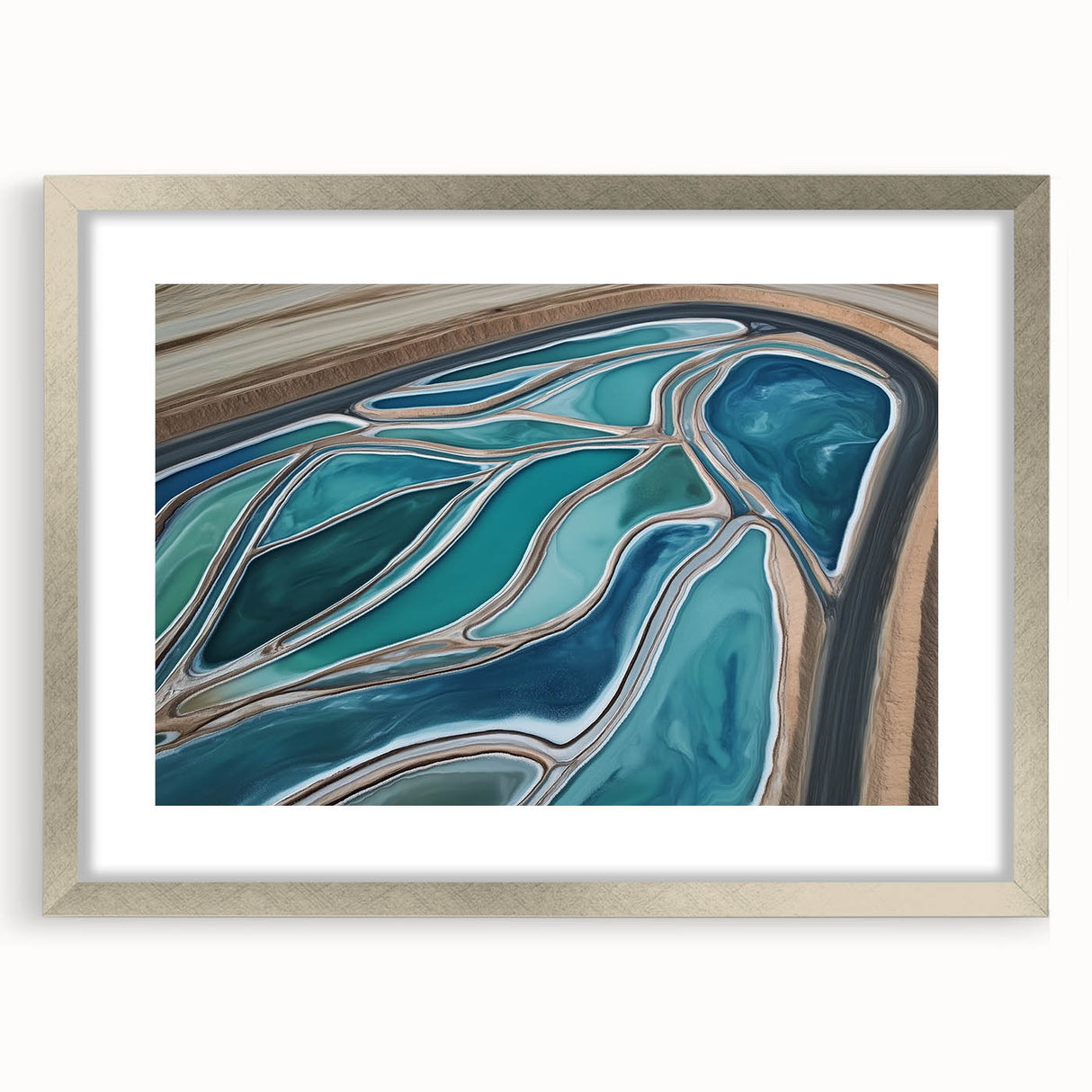 Aerial Water Patterns – Dynamic Abstract Landscape Motion Wall Art