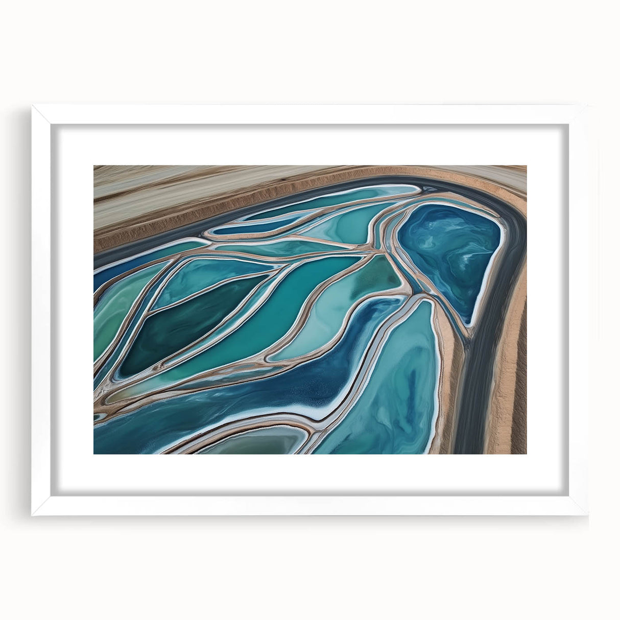 Aerial Water Patterns – Dynamic Abstract Landscape Motion Wall Art