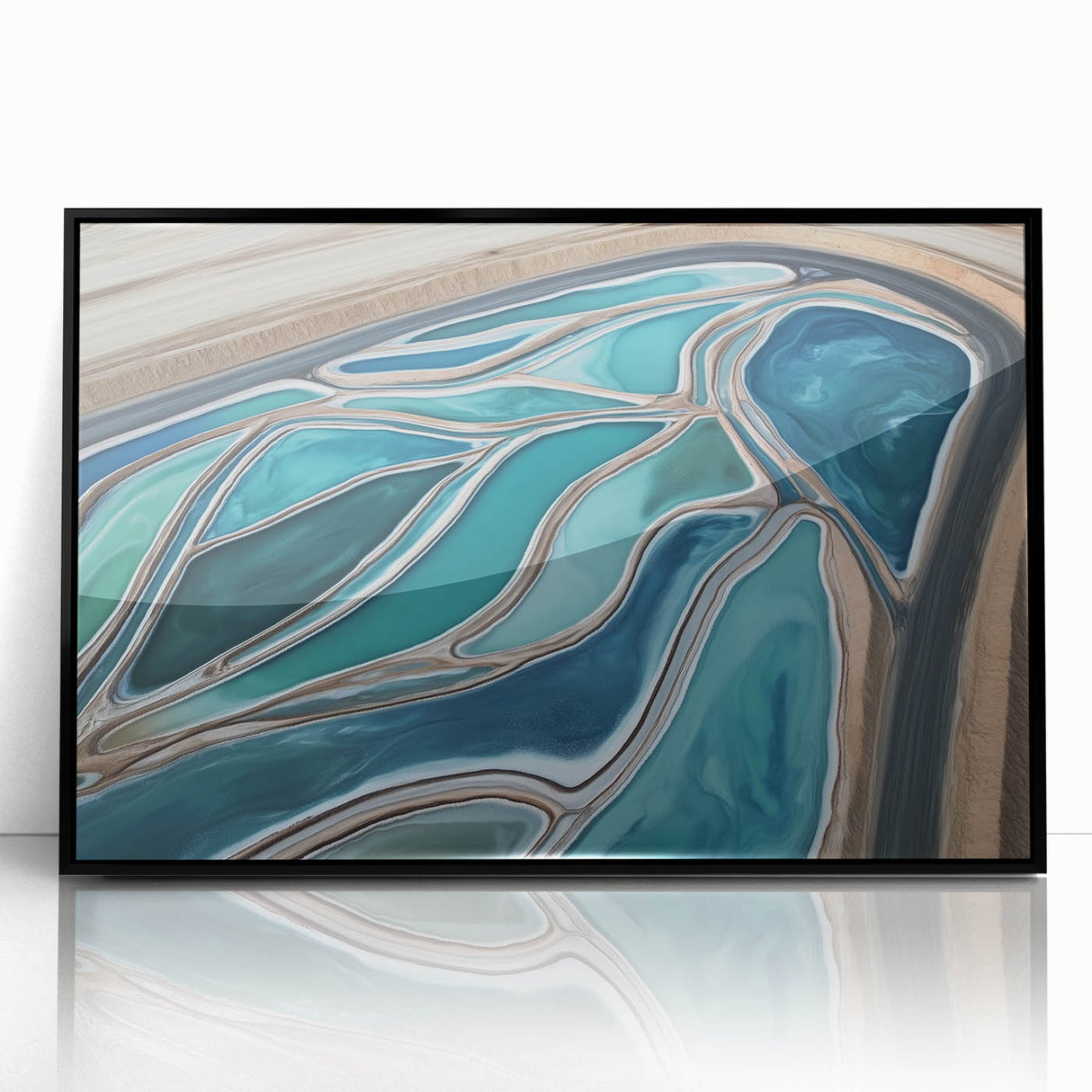 Aerial Water Patterns – Dynamic Abstract Landscape Motion Wall Art