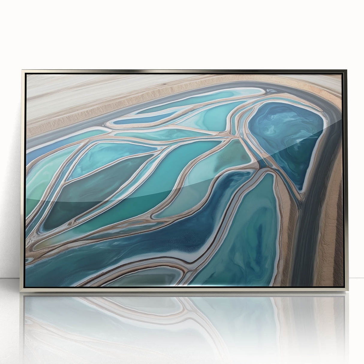 Aerial Water Patterns – Dynamic Abstract Landscape Motion Wall Art
