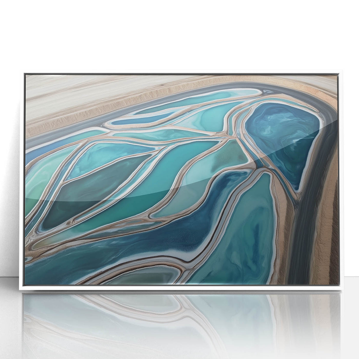 Aerial Water Patterns – Dynamic Abstract Landscape Motion Wall Art