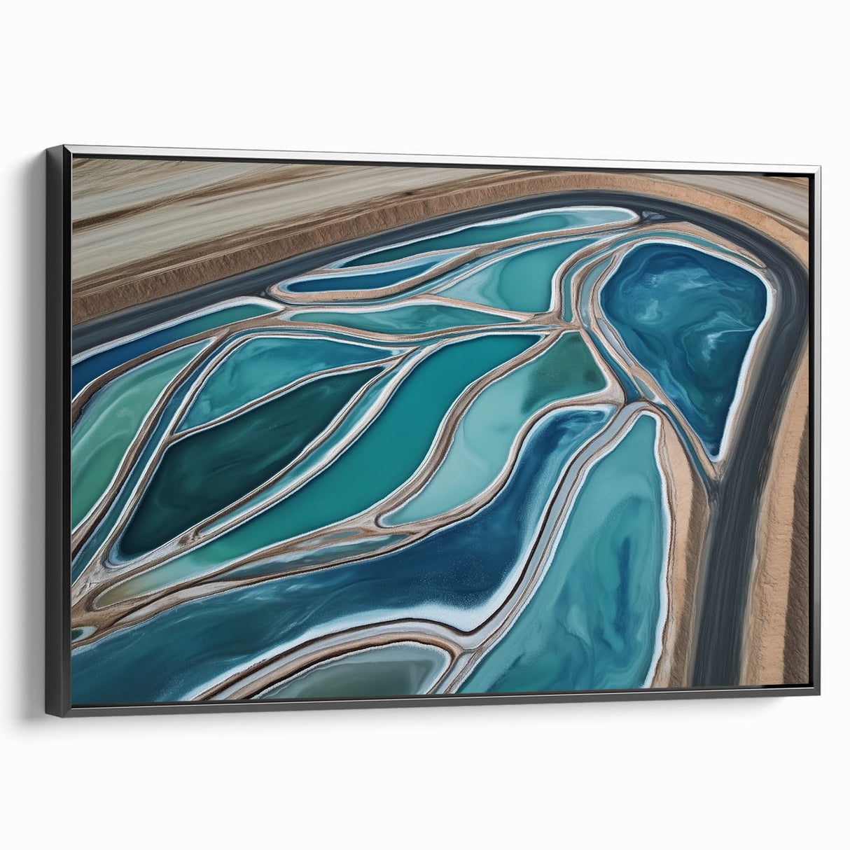 Aerial Water Patterns – Dynamic Abstract Landscape Motion Wall Art