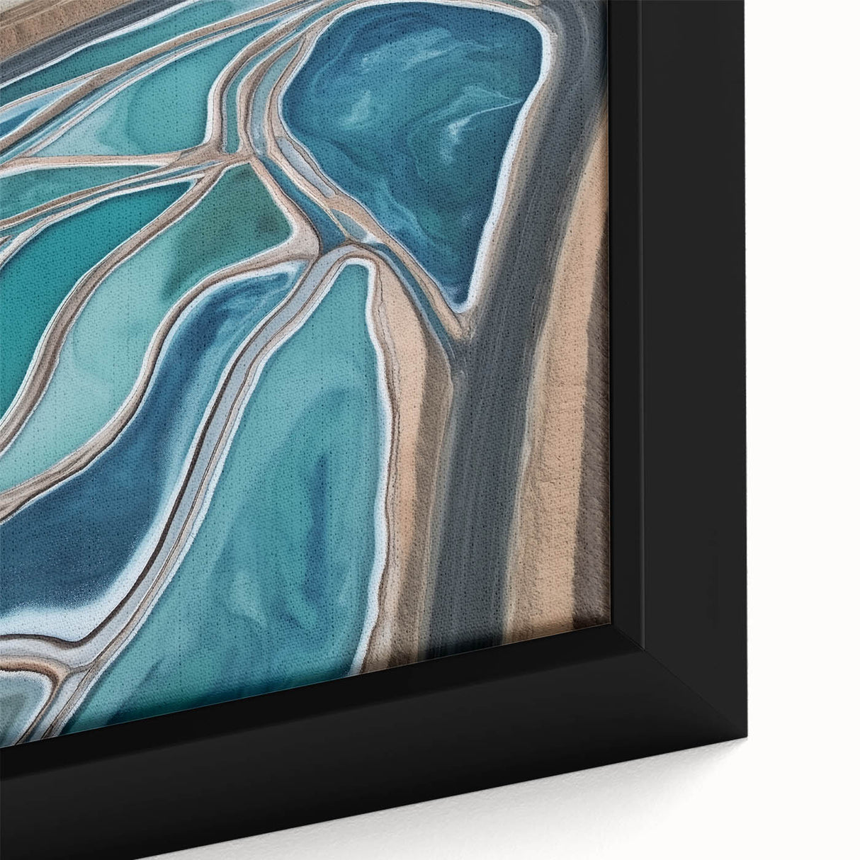 Aerial Water Patterns – Dynamic Abstract Landscape Motion Wall Art