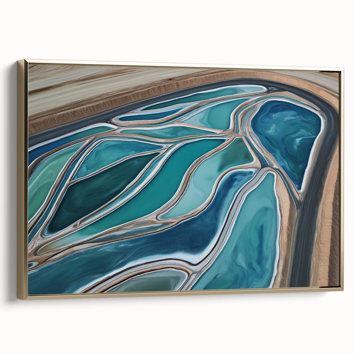 Aerial Water Patterns – Dynamic Abstract Landscape Motion Wall Art