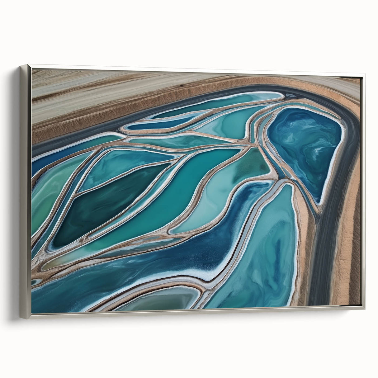 Aerial Water Patterns – Dynamic Abstract Landscape Motion Wall Art