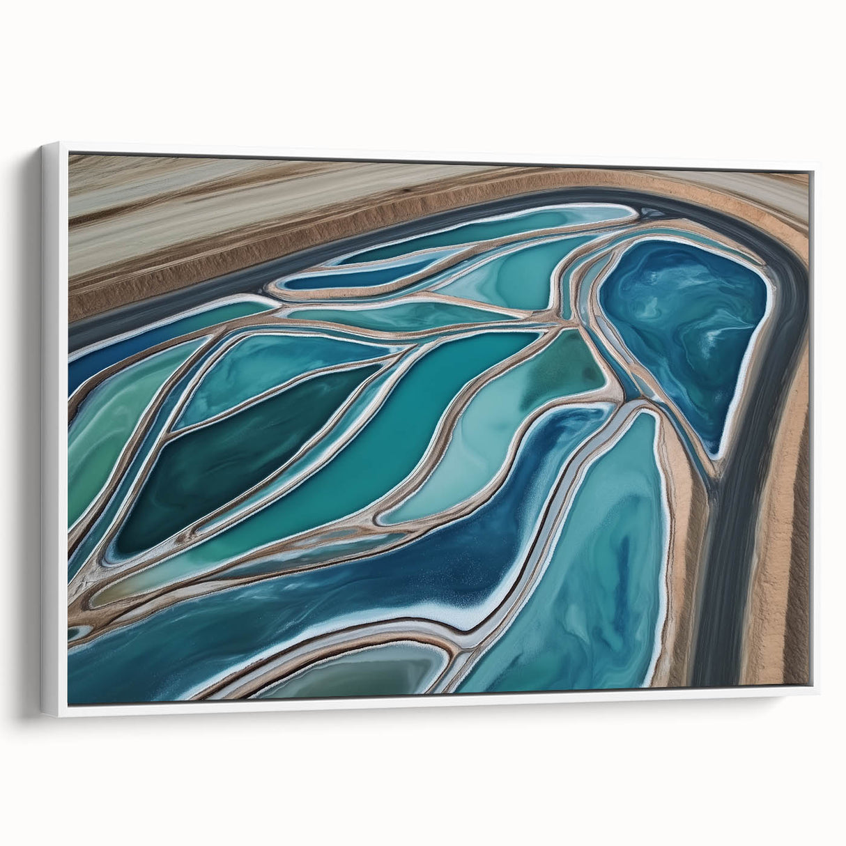 Aerial Water Patterns – Dynamic Abstract Landscape Motion Wall Art
