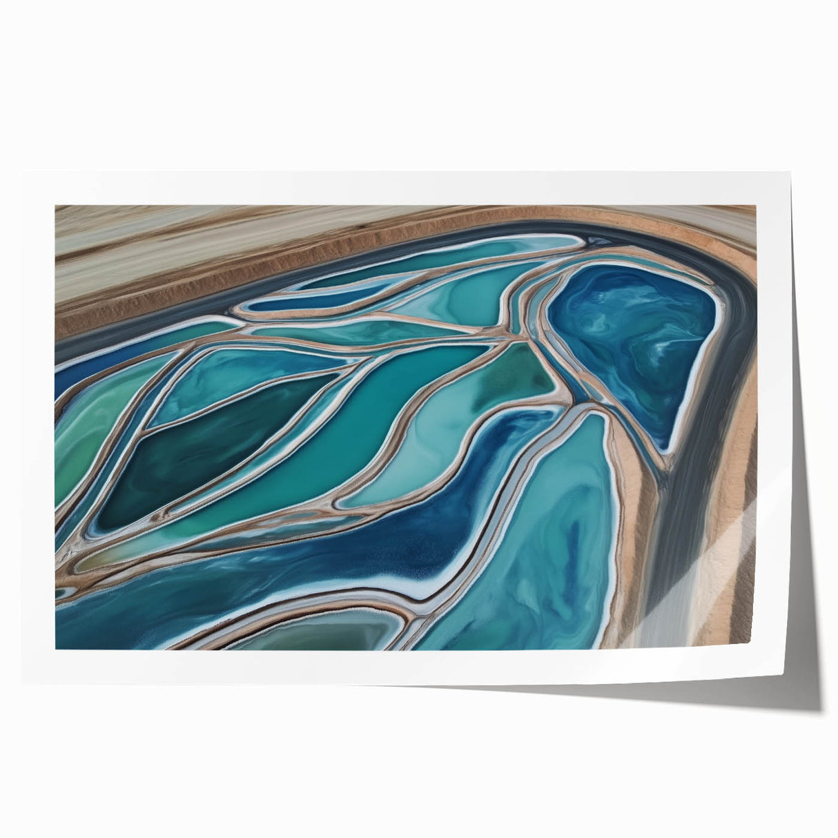Aerial Water Patterns – Dynamic Abstract Landscape Motion Wall Art