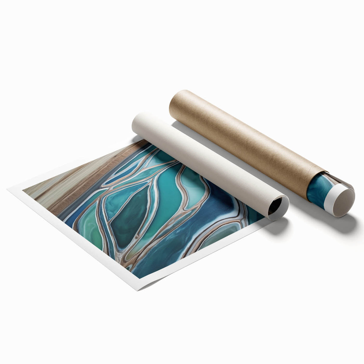 Aerial Water Patterns – Dynamic Abstract Landscape Motion Wall Art