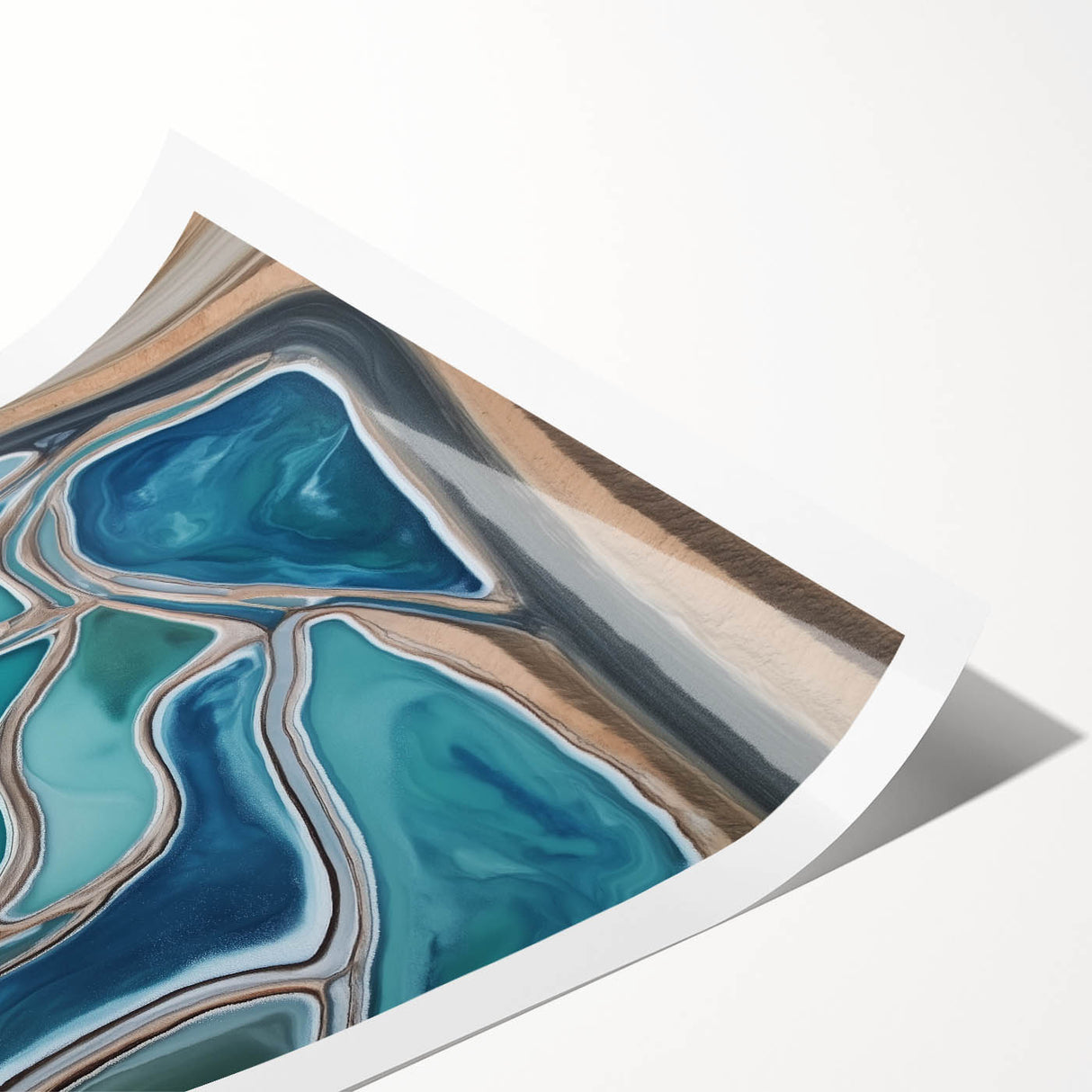 Aerial Water Patterns – Dynamic Abstract Landscape Motion Wall Art