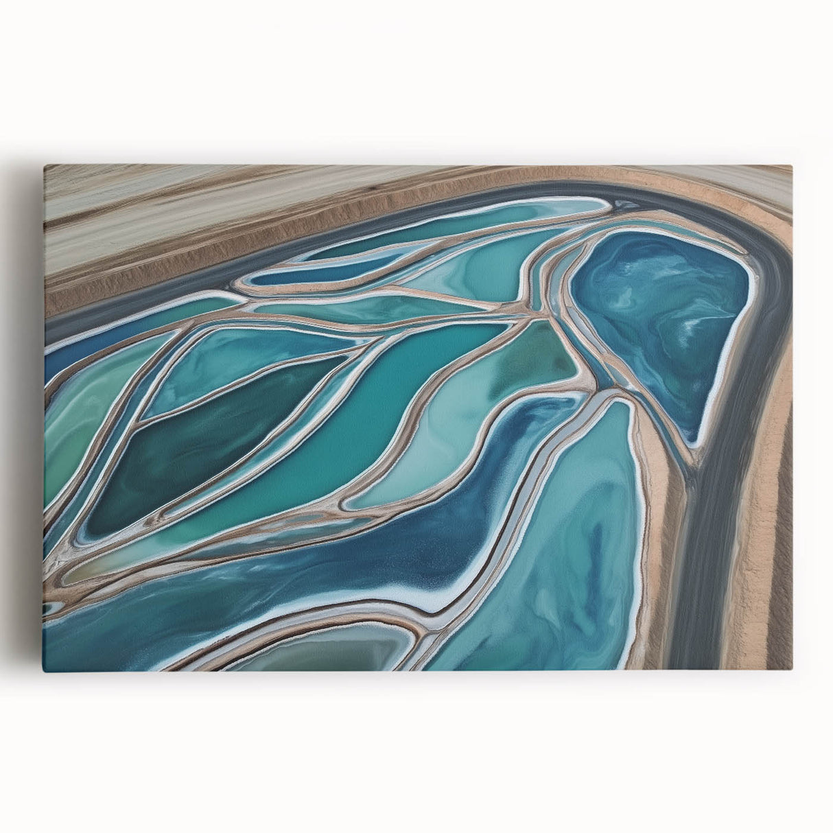 Aerial Water Patterns – Dynamic Abstract Landscape Motion Wall Art