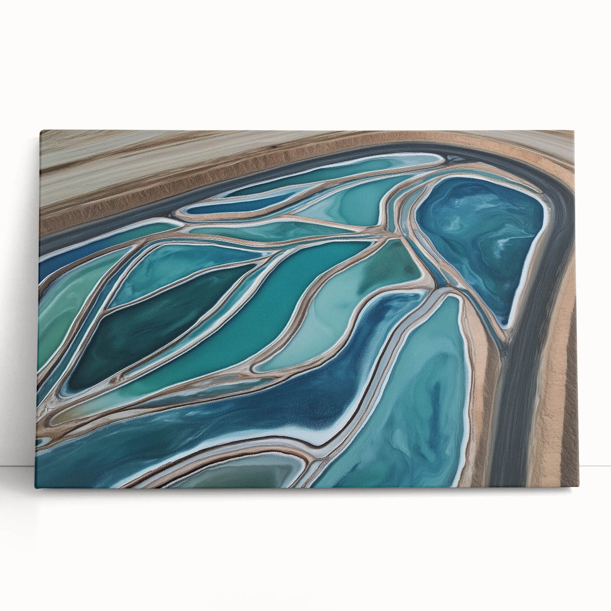 Aerial Water Patterns – Dynamic Abstract Landscape Motion Wall Art