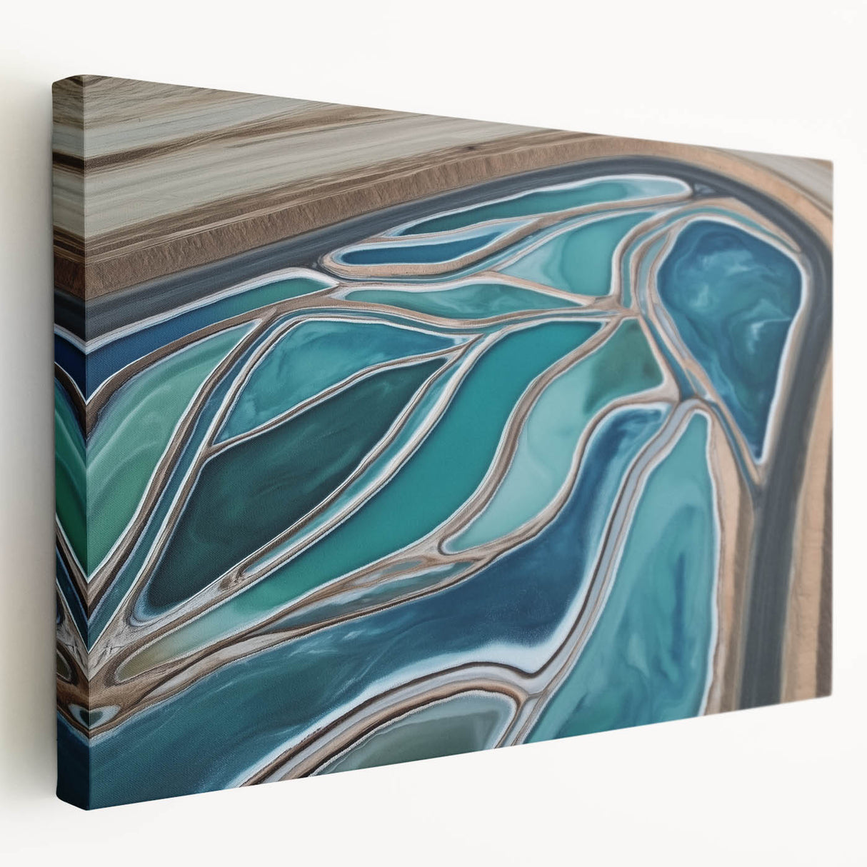 Aerial Water Patterns – Dynamic Abstract Landscape Motion Wall Art