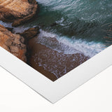 Vivid rolled canvas artwork depicting majestic cliffs and vibrant landscapes, showcasing rich colors and intricate details, perfect for home decor accentuating nature's beauty.