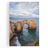 Vibrant stretched canvas artwork depicting a breathtaking cliff landscape with rich colors and intricate details, perfect for enhancing any living space decor.