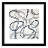 Black and White Abstract Bedroom Wall Art – Modern Canvas Print