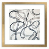 Black and White Abstract Bedroom Wall Art – Modern Canvas Print