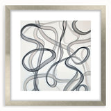 Black and White Abstract Bedroom Wall Art – Modern Canvas Print