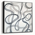 Black and White Abstract Bedroom Wall Art – Modern Canvas Print
