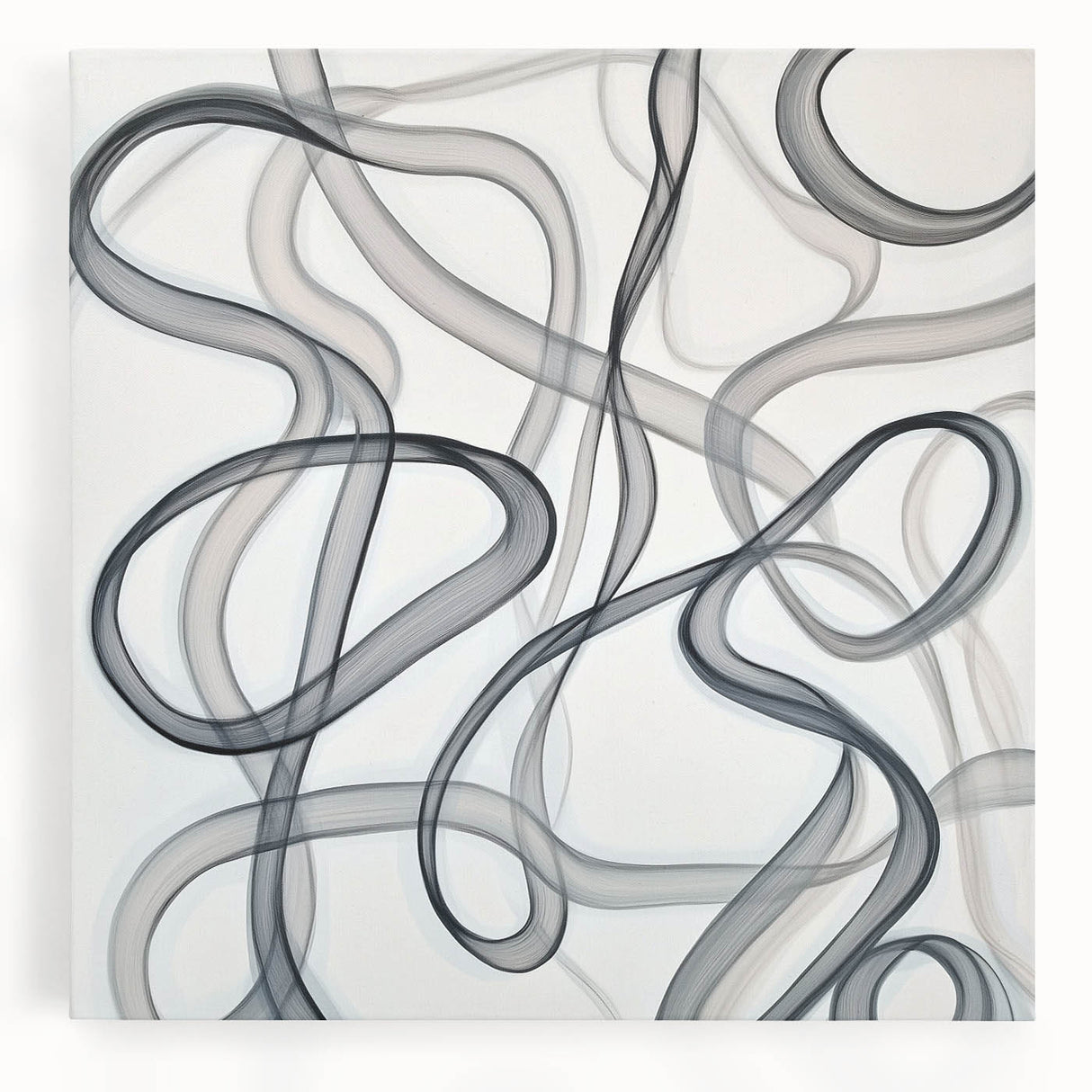Black and White Abstract Bedroom Wall Art – Modern Canvas Print