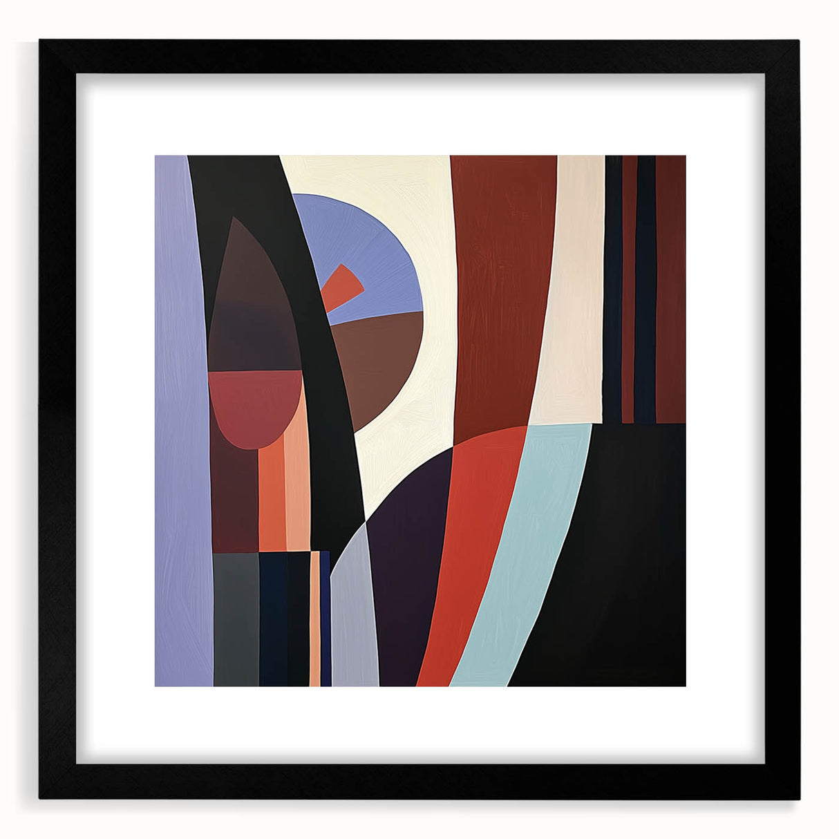 Modern Abstract Geometric Living Room Wall Art – Canvas Print