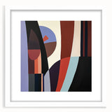 Modern Abstract Geometric Living Room Wall Art – Canvas Print