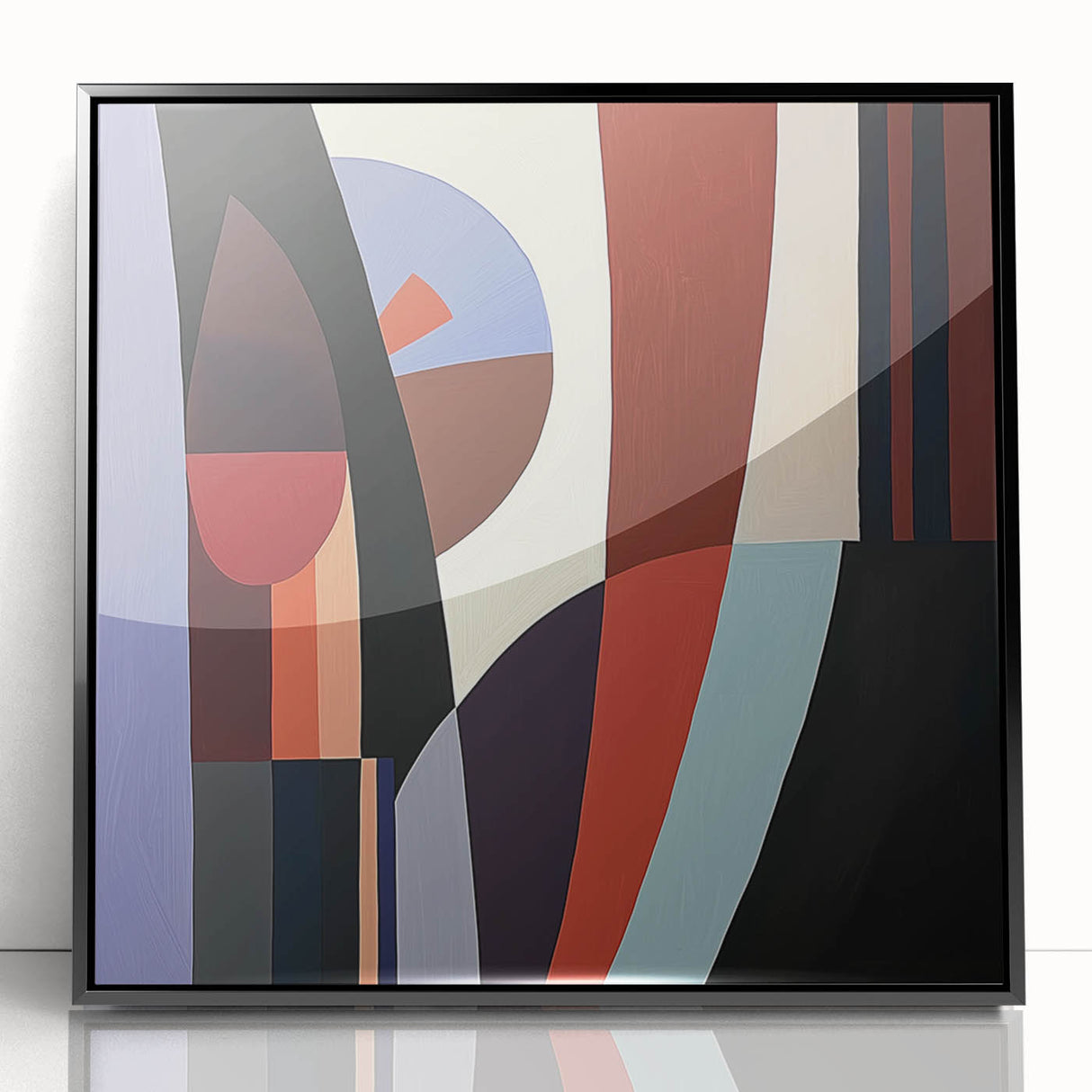 Modern Abstract Geometric Living Room Wall Art – Canvas Print