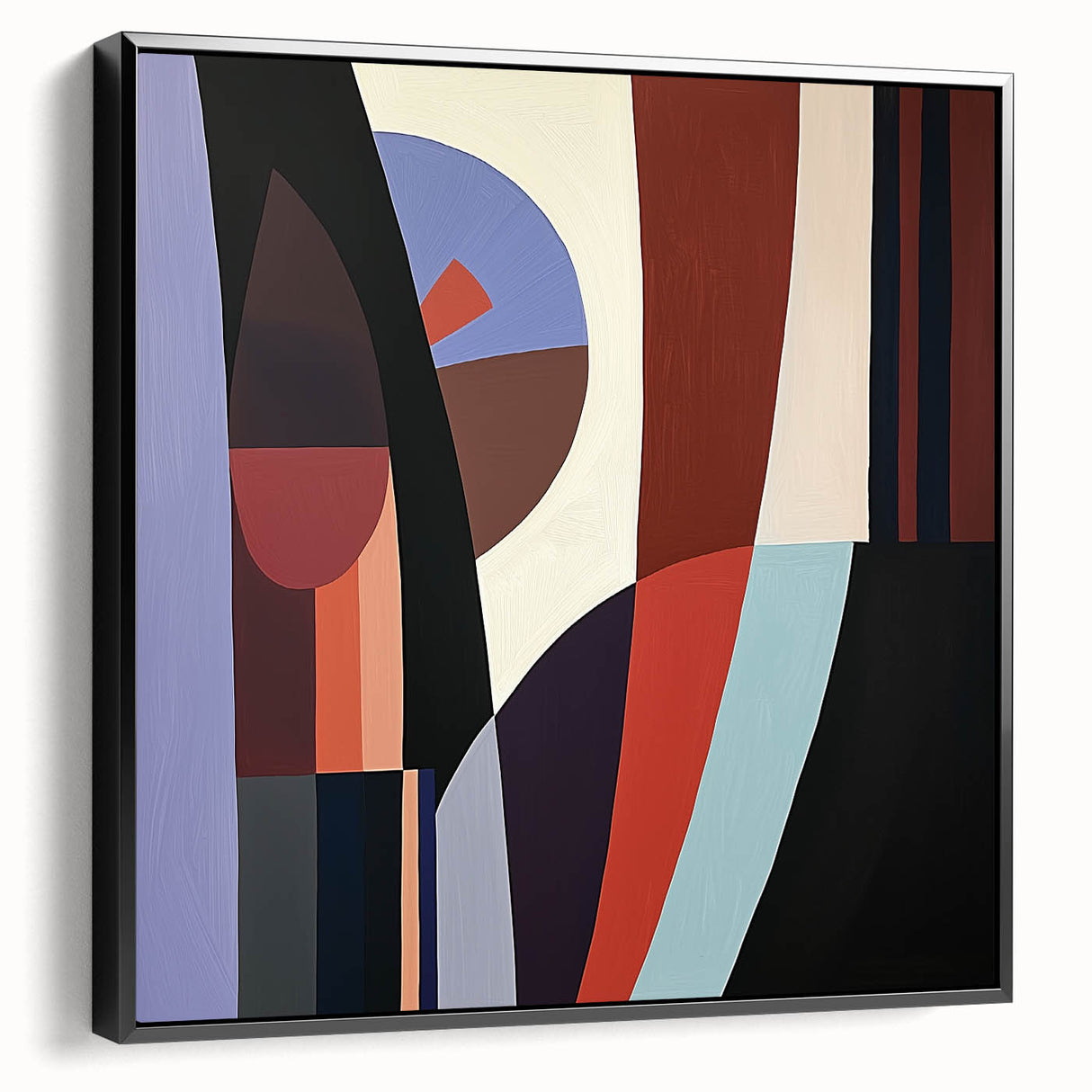 Modern Abstract Geometric Living Room Wall Art – Canvas Print
