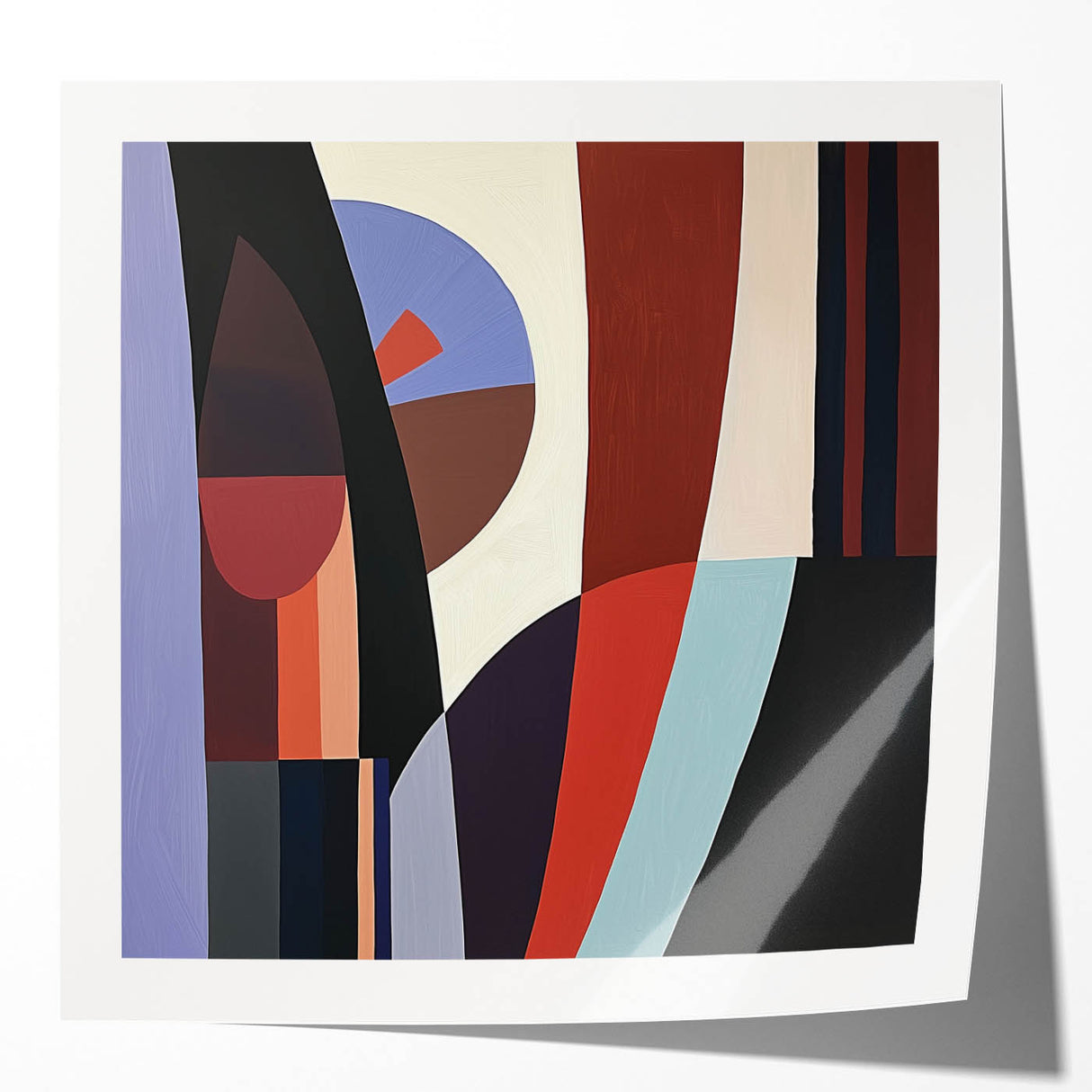 Modern Abstract Geometric Living Room Wall Art – Canvas Print