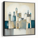 Abstract architecture wall art featuring a black and white design, elegantly framed and displayed in a contemporary setting, perfect for modern home decor.