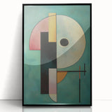 Abstract geometric framed acrylic artwork showcasing a striking black design with sharp angles and lines, perfect for modern home decor. Ideal for adding a contemporary touch to any space.