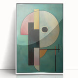 Framed acrylic artwork showcasing a modern abstract geometric design in white, featuring sharp angles and intricate patterns, perfect for contemporary home decor.