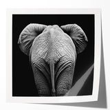 Glossy photo print mockup featuring a vibrant animal design, showcasing a colorful array of wildlife on a textured background, perfect for home decor.