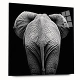 Acrylic glass display showcasing a side view of a vibrant animal design featuring colorful motifs on a sleek background, perfect for modern decor and animal lovers.