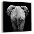 Framed canvas featuring a vibrant animal design with a black frame, showcasing intricate details and colors, perfect for enhancing modern home decor.