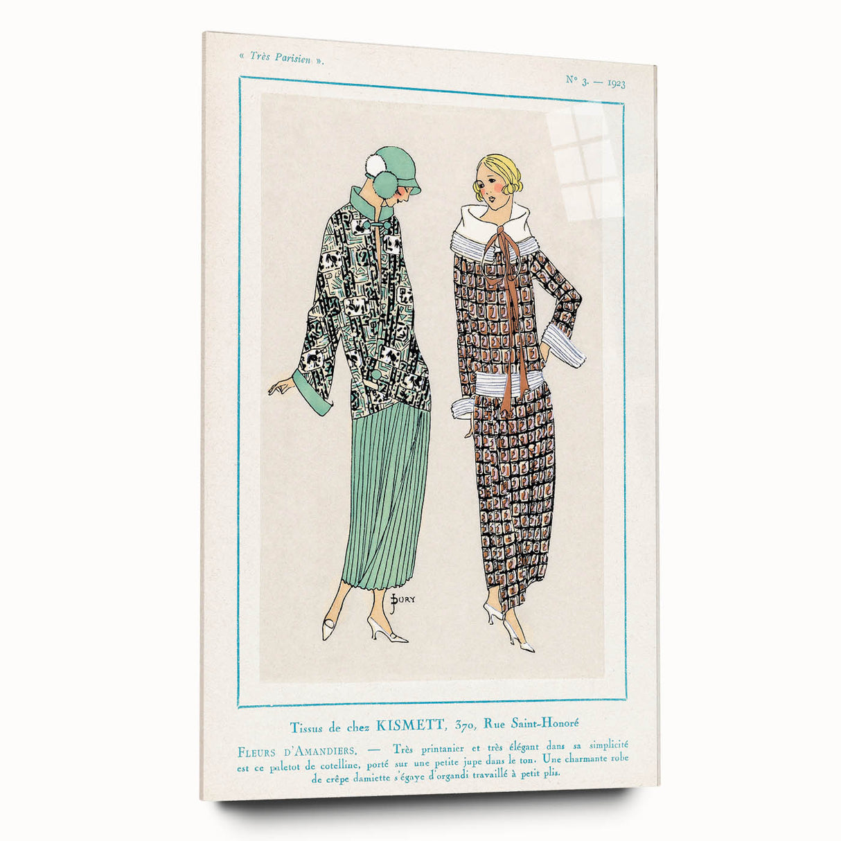 Vintage Art Deco Wall Art - Très Parisien Fashion Illustration 1923