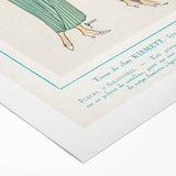 Vintage Art Deco Wall Art - Très Parisien Fashion Illustration 1923