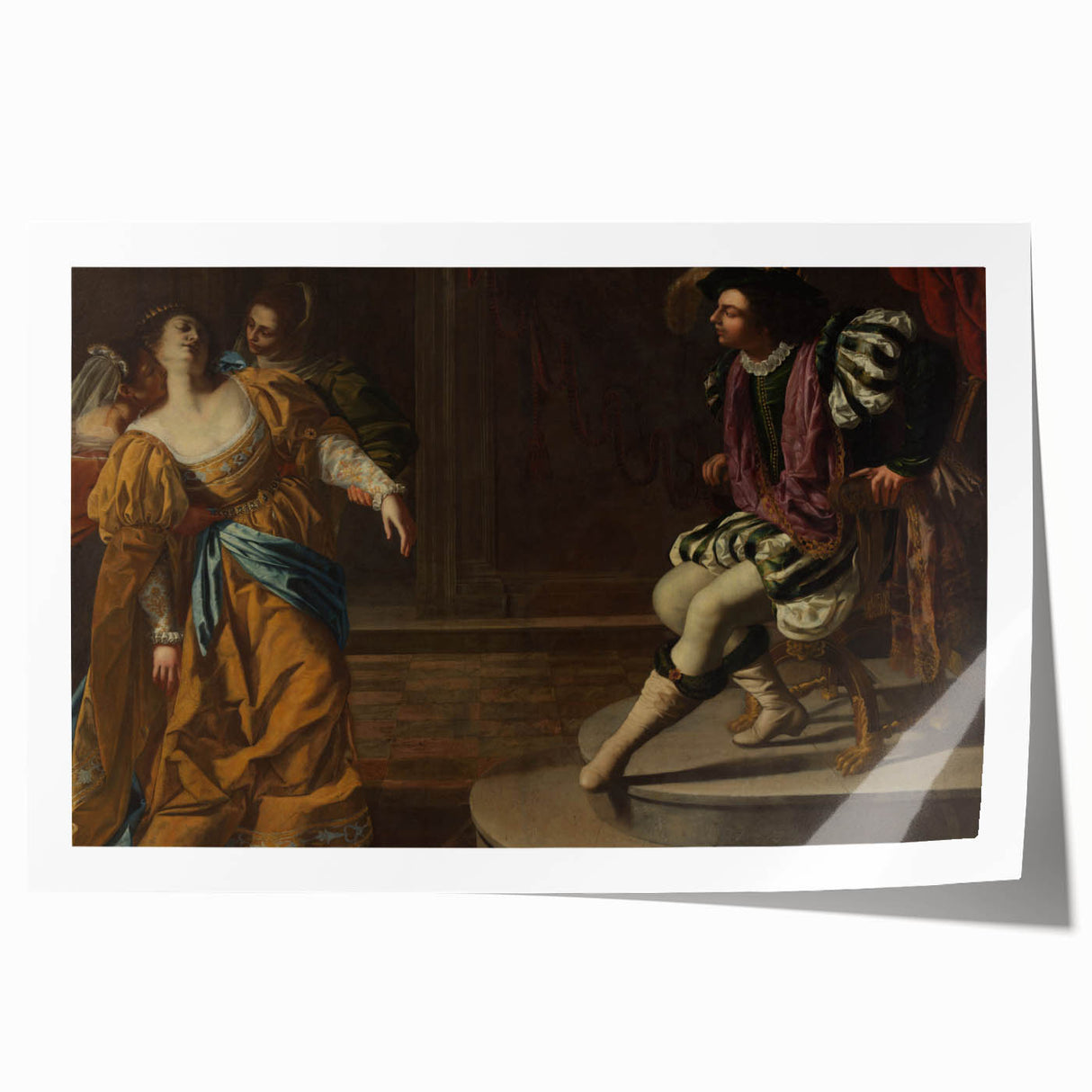 Classic Baroque Art Print - Dramatic Scene with Regal Elegance
